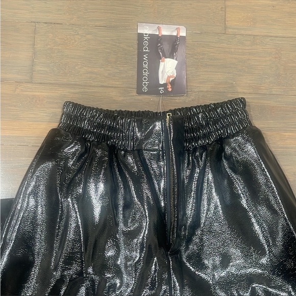Brand New!!!!Wide Black Faux Leather Pants - Picture 4 of 4